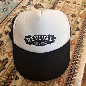 Revival Drum Shop Black and White Trucker Hat